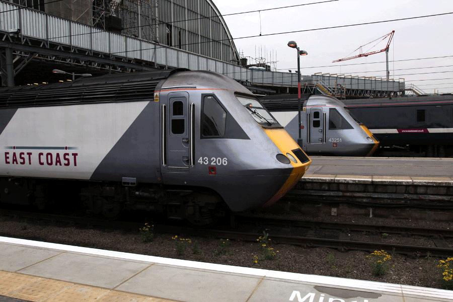 East Coast trains at Kings Cross. Pic courtesy:;  www.rail.co.uk