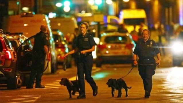 Police at Finsbury Park after latest terrorist attack
